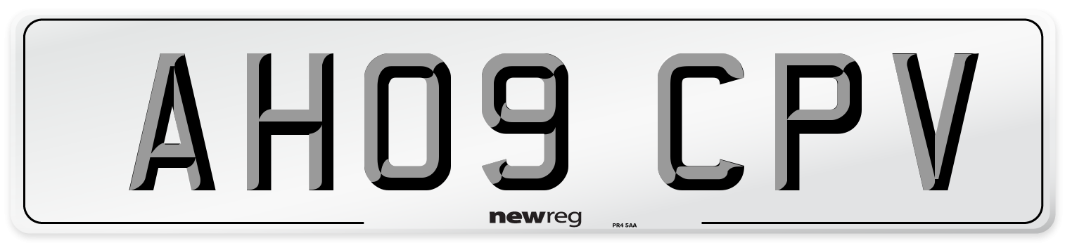 AH09 CPV Number Plate from New Reg